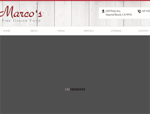 Tablet Screenshot of marcosfamilyrestaurant.com